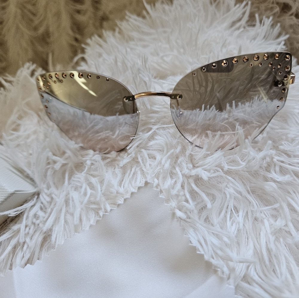 💎💎💎NEW MICHAEL KORS BLING ROSE GOLD CAT EYES SUNGLASSES💎💎💎